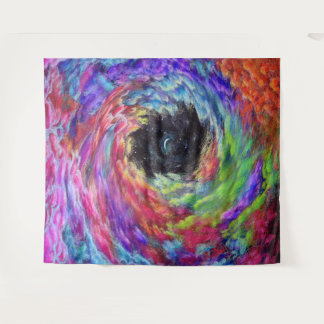 Tenture Couleur Dream Cloud Swirl sur Noir