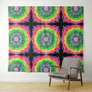 Tenture Couleur éclater Rainbow Prism Mandala