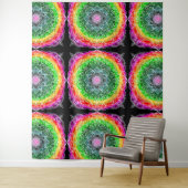 Tenture Couleur éclater Rainbow Prism Mandala (En situation)