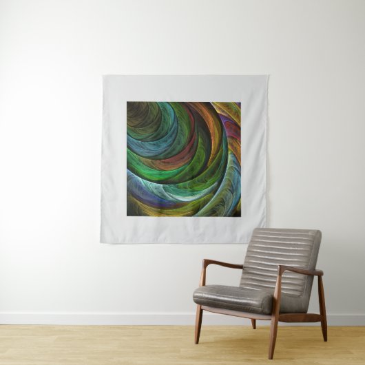 Tenture Couleur Gloire Moderne Art Abstrait Motif Élégant (En situation)