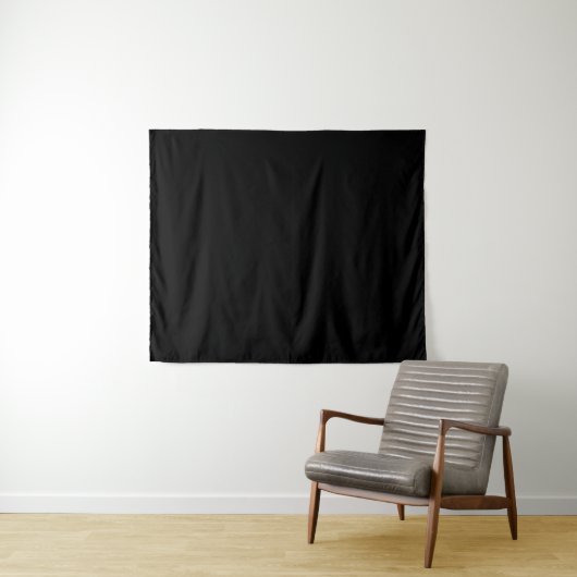 Tenture Couleur simple noire solide (En situation (horizontale))