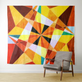 Tenture Couleurs chaudes Cool formes géométriques angulair (En situation (horizontale))
