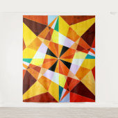 Tenture Couleurs chaudes Cool formes géométriques angulair (Devant)