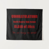 Tenture Couleurs de l'école noir et rouge pour la remise d (Devant (Horizontal))