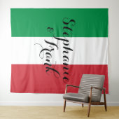 Tenture Couleurs du drapeau italien pour un mariage (En situation (horizontale))