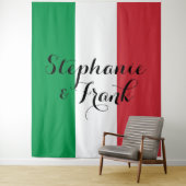 Tenture Couleurs du drapeau italien pour un mariage (En situation)