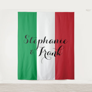 Tenture Couleurs du drapeau italien pour un mariage