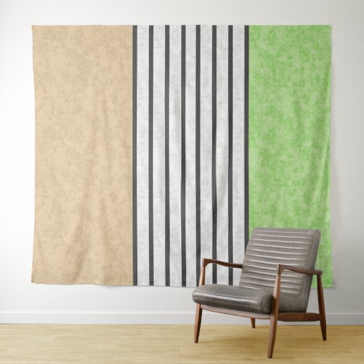 Tenture couleurs modernes Abstraites beige menthe vert bla (En situation (horizontale))
