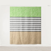 Tenture couleurs modernes Abstraites beige menthe vert bla (Devant)