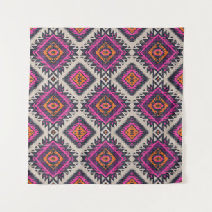 Tenture Couleurs rétro, design Navajo tribal.