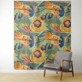 Tenture Couleurs riches fleurs exotiques sans couture moti (En situation)