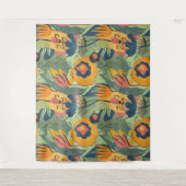 Tenture Couleurs riches fleurs exotiques sans couture moti (Devant)