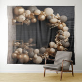 Tenture Couleurs rustiques neutres Arche de ballon suspend (En situation (horizontale))