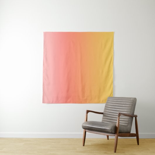 Tenture Couleurs simples - Jaune à Misty Pink ombre (En situation (horizontale))