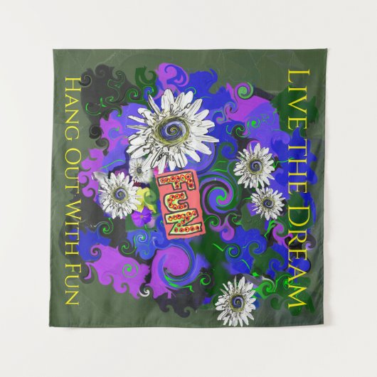 Tenture Couleurs Vives Fraîches Amusantes et Heureuses (Devant (Horizontal))