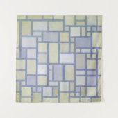 Tenture Couleurs vives Lignes gris | Piet Mondrian | (Devant (Horizontal))