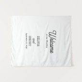 Tenture Country Style Welcome To Our Wedding Fabric Sign (Devant (Horizontal))