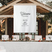 Tenture Country Style Welcome To Our Wedding Fabric Sign