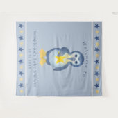 Tenture Coupe de Baby shower de pingouin d'hiver (Devant (Horizontal))