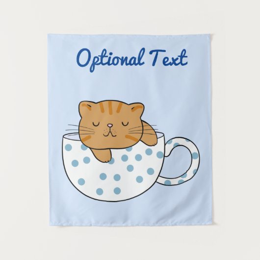 Tenture Coupe Kawaii de fée de chat (Devant)