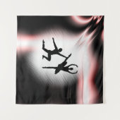 Tenture Couple de ballet danse accent rose (Devant (Horizontal))