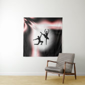 Tenture Couple de ballet danse accent rose (En situation)