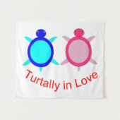 Tenture Couple de tortue mignonne (Devant (Horizontal))