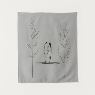 Tenture Couple minimaliste Art moderne