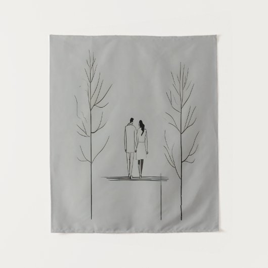 Tenture Couple minimaliste Art moderne (Devant)