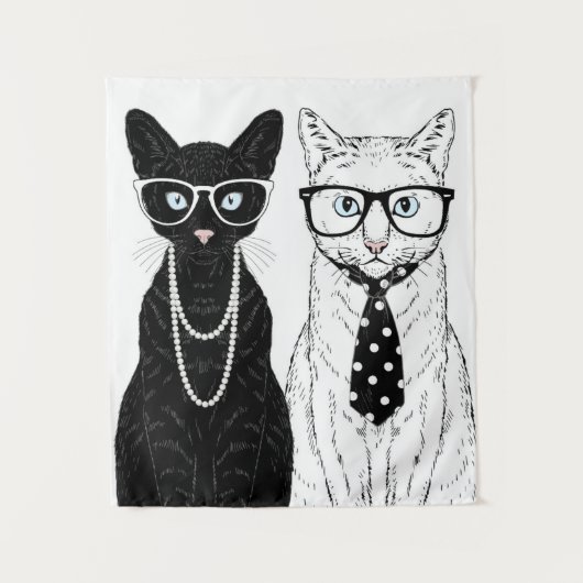 Tenture Couples de chat (Devant)