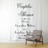 Tenture Couples nuptiaux Script de douche Photo Booth Arri (En situation)