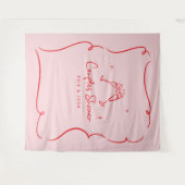 Tenture Couples shower modern natural elegant handwritten (Devant (Horizontal))