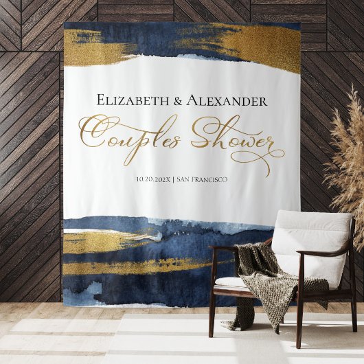 Tenture Couples Toile de fond | Aquarelle bleue Abstraite