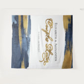 Tenture Couples Toile de fond | Aquarelle bleue Abstraite (Devant (Horizontal))