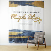 Tenture Couples Toile de fond | Aquarelle bleue Abstraite (En situation)