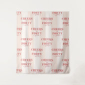 Tenture Coups de coeur rose à quarante ans 40e anniversair (Devant)