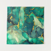 Tenture Courants de teintes translucides, volutes métalliq (Devant (Horizontal))