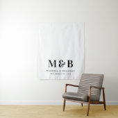Tenture Coureur de table de jeune marié Monogramme Signe (En situation)