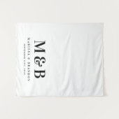 Tenture Coureur de table de jeune marié Monogramme Signe (Devant (Horizontal))