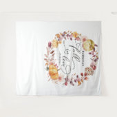 Tenture Couronne d'automne Citrouille Fête de mariage arri (Devant (Horizontal))