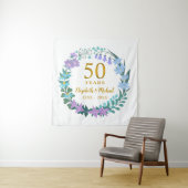 Tenture Couronne de 50e anniversaire de mariage de jonquil (En situation)