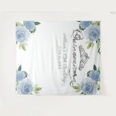 Tenture Couronne de feuilles en argent pour Quinceanera av (Devant (Horizontal))