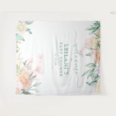 Tenture Couronne de fleurs aquarelle pastel botanique Bien (Devant (Horizontal))