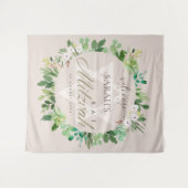 TENTURE COURONNE DE FOLIAGE ROSE PÂLE POUR STAR BAT MITZVA (Devant (Horizontal))