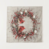 Tenture Couronne de Noël fantaisiste (Devant (Horizontal))