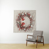 Tenture Couronne de Noël fantaisiste (En situation (horizontale))
