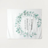 Tenture Couronne de verdure d'eucalyptus aquarelle (Devant (Horizontal))