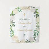 Tenture Couronne de verdure florale élégante personnalisée (Devant)