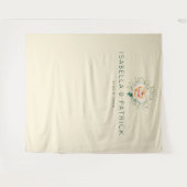 Tenture Couronne florale beige sereine (Devant (Horizontal))
