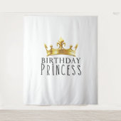Tenture Couronne Royale d'Or Fête d'Anniversaire Princesse (Devant)